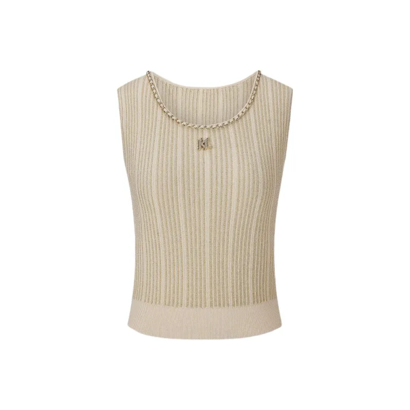 KARL LAGERFELD SS25 Tank Top Women's Light Coffee-0