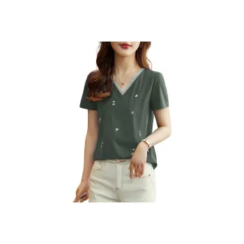 XWI T Shirts Women's Gray Green