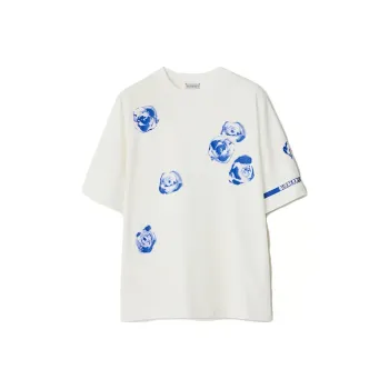 Burberry Floral Printed Crewneck T Shirt
