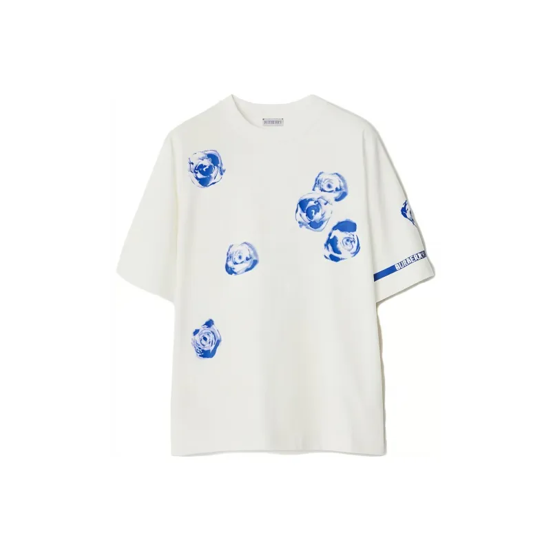 Burberry Floral Printed Crewneck T Shirt-0