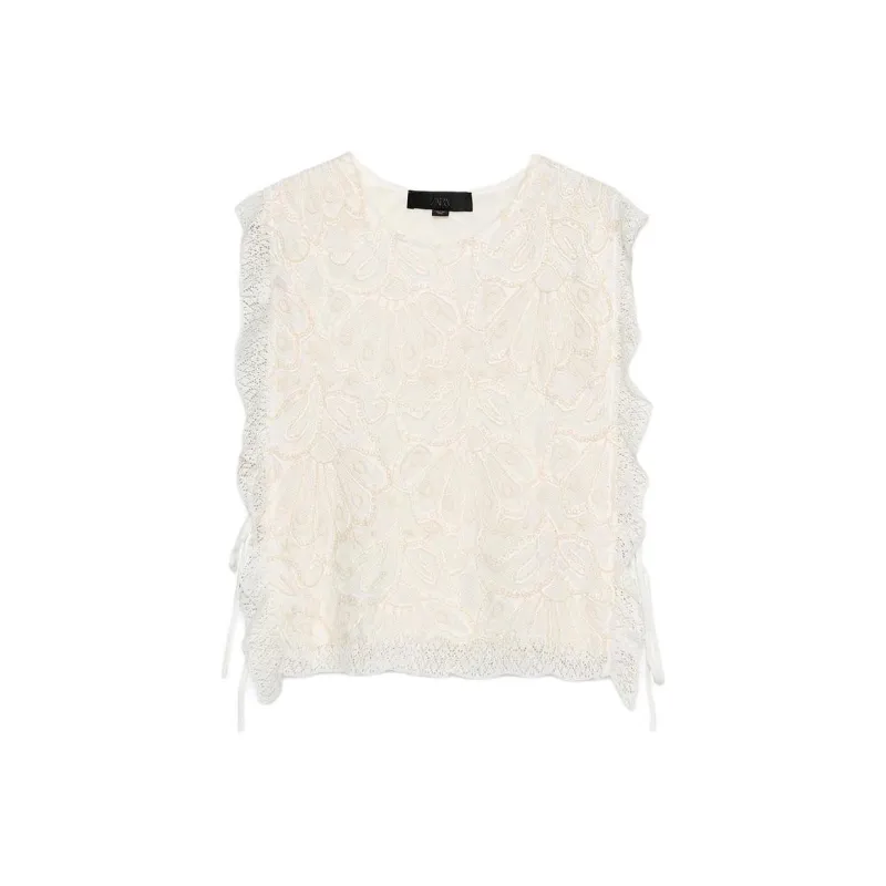 ZARA Tank Tops Women's White-0