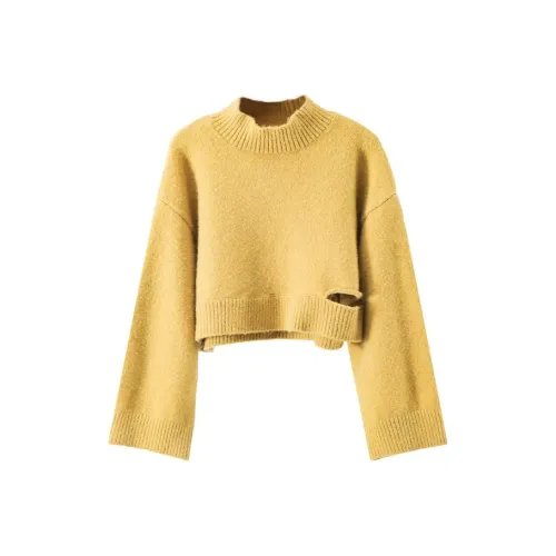 YUMOMO STAR Crop Tops Women's Golden Orange Yellow