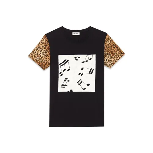 SAINT LAURENT Regular T Shirt Women's Black