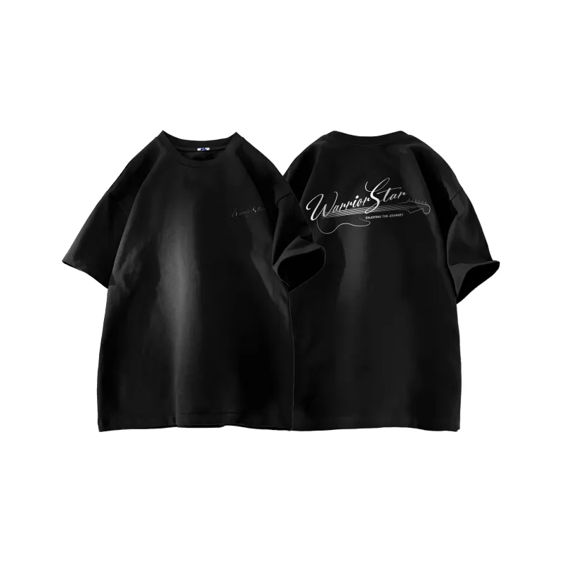 Warrior Huichao Cloud Sail Collection Drop Shoulder Sleeve T Shirt Unisex-2