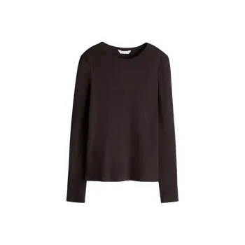 H&M T Shirts Women's Dark Brown