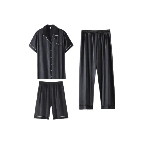 LUYOUYE Pajama Set Men's Elegant Black