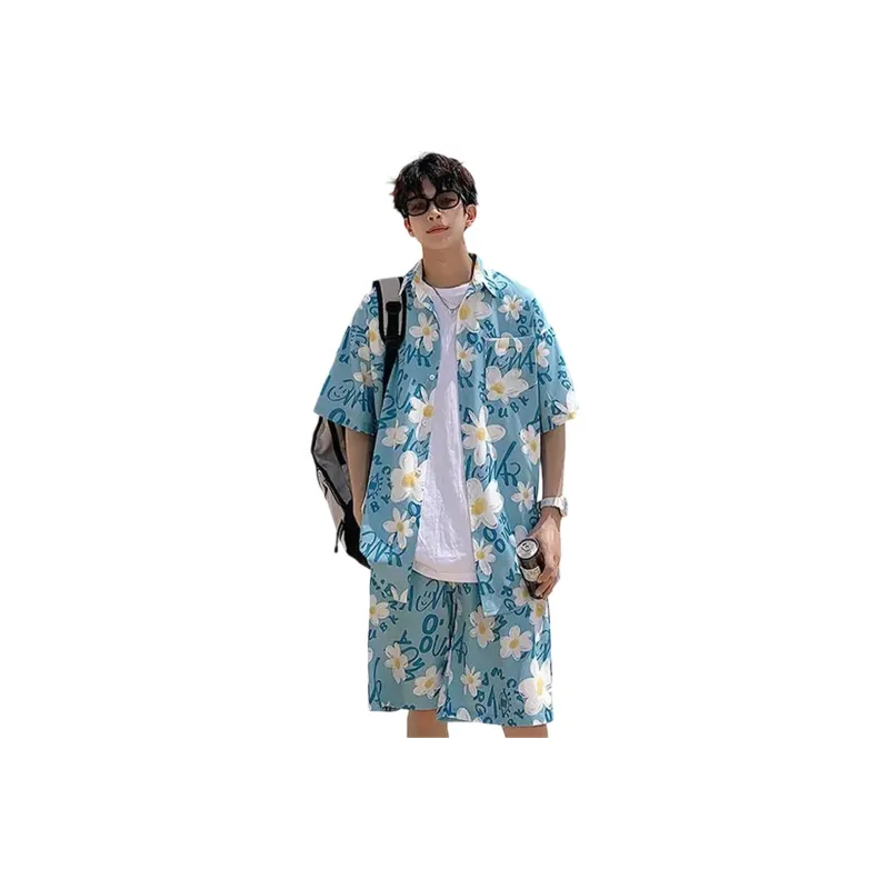 CREAZIONI LA FANTASIA E MOBILE Shirt Matching Set Unisex Lake Blue-0
