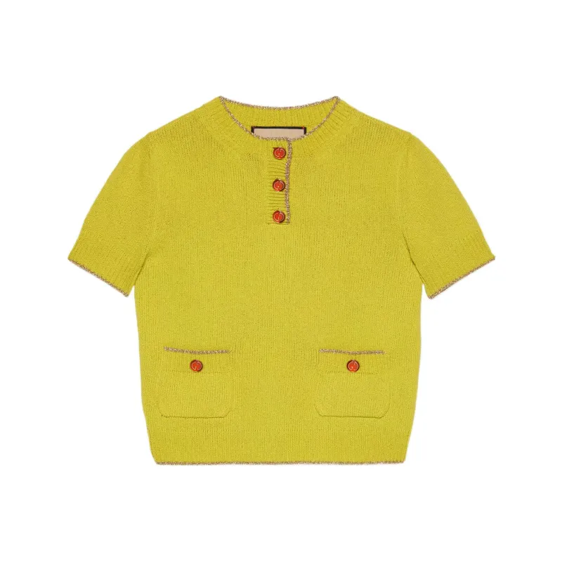 GUCCI Crew neck Short sleeve Knit Top-0