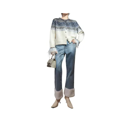 DESIGNER UNCLE Sweater Women's Blue White