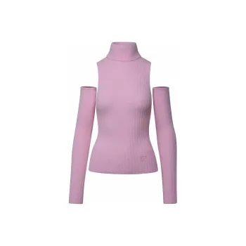 Blumarine Cut-Out Roll Neck Knitted Top