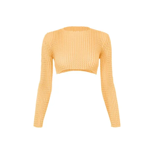 ISSEY MIYAKE SS25 Crop Top Women's Orange