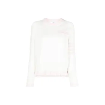 THOM BROWNE 4-Bar Striped Crewneck Knitted Jumper