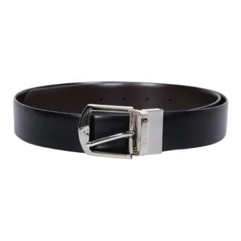 Canali Engraved logo Buckle Belt