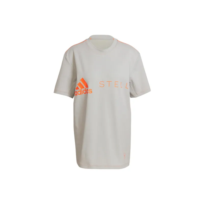 Adidas x Stella Mccartney Drop Shoulder Sleeve T Shirt Women's Gray-0