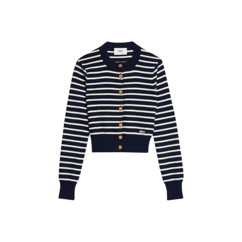 AMIPARIS Sailor Cardigan 'Nautic Blue/Natural White'-0