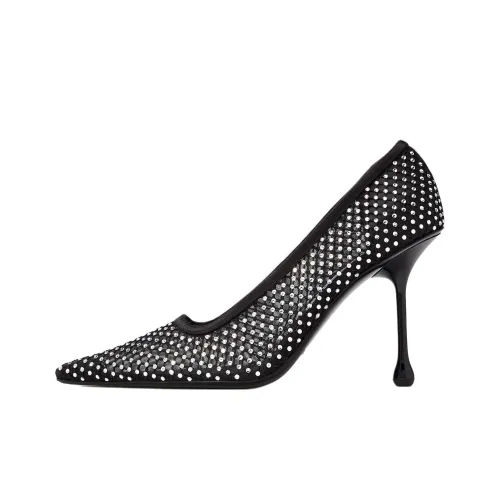Jimmy Choo Ixia Slim Heel High Heels 9.5cm Women's Black