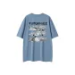 Haze Blue-T-Shirt-Old Newspaper Back
