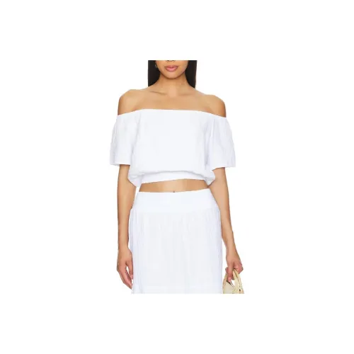 FEBI BOBI Crop Tops Women's White