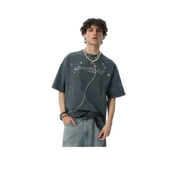 JHYQ T Shirt Unisex Distressed Dark Gray