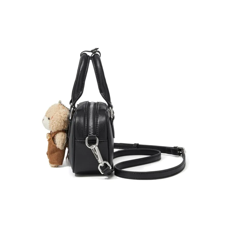 CinvaiKrose Synthetic Leather Handbag Small Size Women's Ecru/Black-8