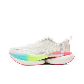 PEAK Cushioning, Abrasion Resistant, And Resilient Properties Low Top Running Shoes Men's Milk White Blue