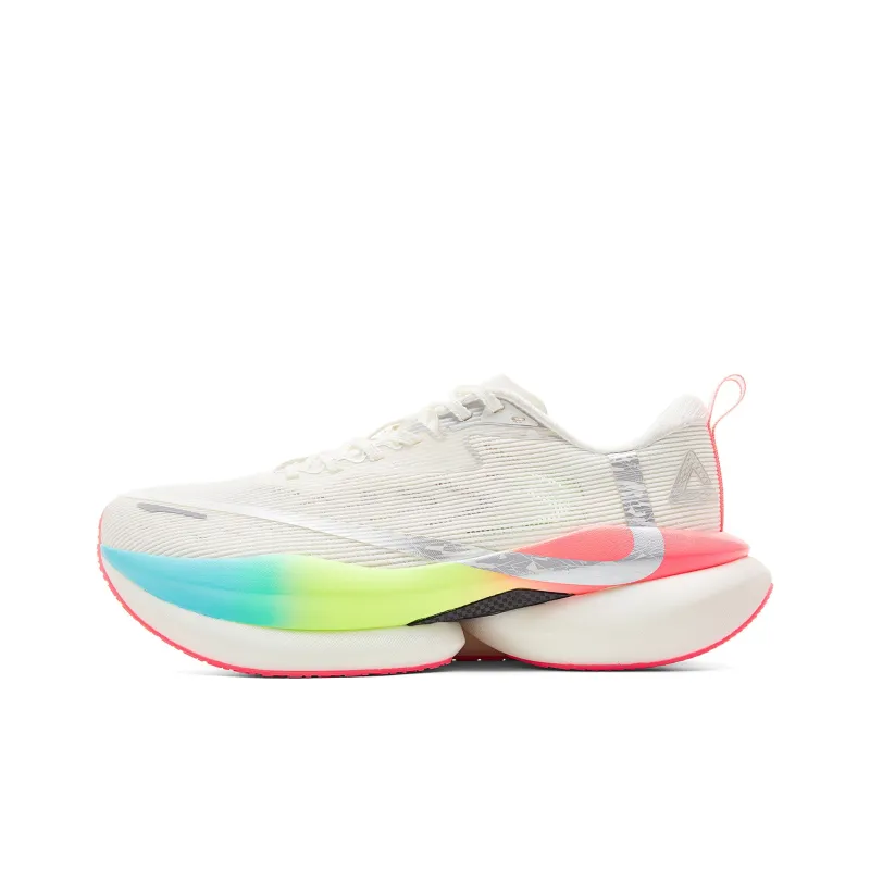 PEAK Cushioning, Abrasion Resistant, And Resilient Properties Low Top Running Shoes Men's Milk White Blue-0