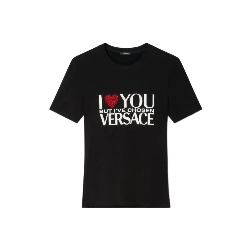 VERSACE Logo Printed Crewneck T Shirt-0
