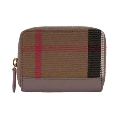 Burberry Cotton Canvas Coin Purse Women's Mink Gray