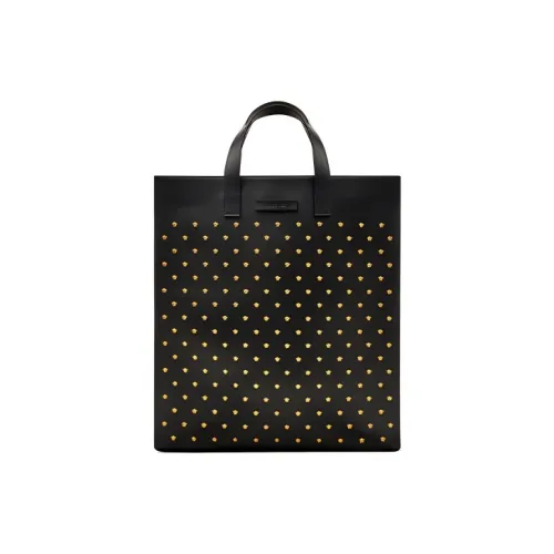 VERSACE Cow Leather tote Dusy Bag Shopping Bag Handbag Men's Black