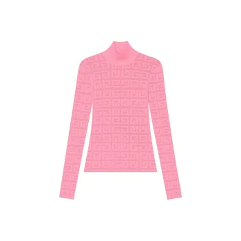Givenchy Lace Monogram Stretch Sweater 'Bright Pink'