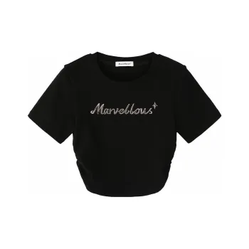 MacyMccoy Crop Tops Women's Black