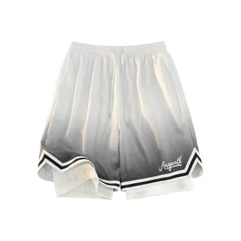 Anywalk Basketball Shorts Unisex Black White Gradient