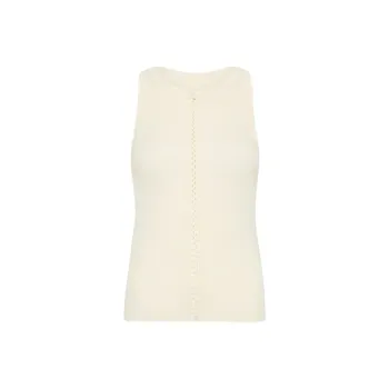 St.Agni Stitch Detailed Ribbed Knit Tank Top