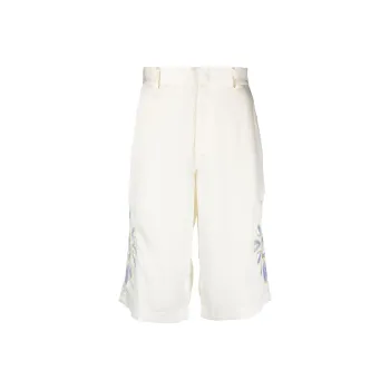 BLUEMARBLE Embroidered Knee Length Satin Shorts