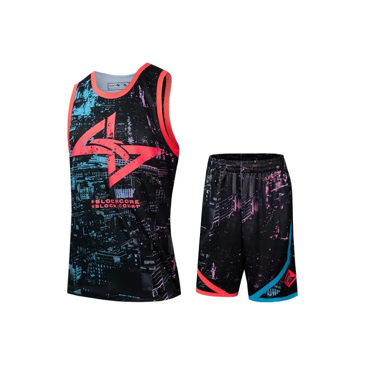 Anta Basketball Collection Basketball Suit Men's Basic Black/Heat Red-0