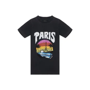 Balenciaga Women's Paris Tropical T shirt Fitted Black/White