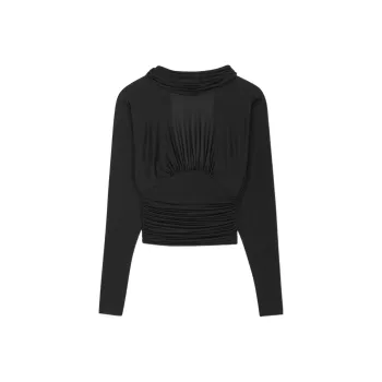 SAINT LAURENT Backless Long Sleeved Top
