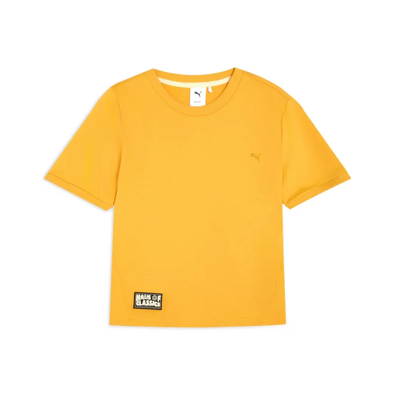 PUMA SelectCLASSICS T Shirt Women's Mustard Color 55-0