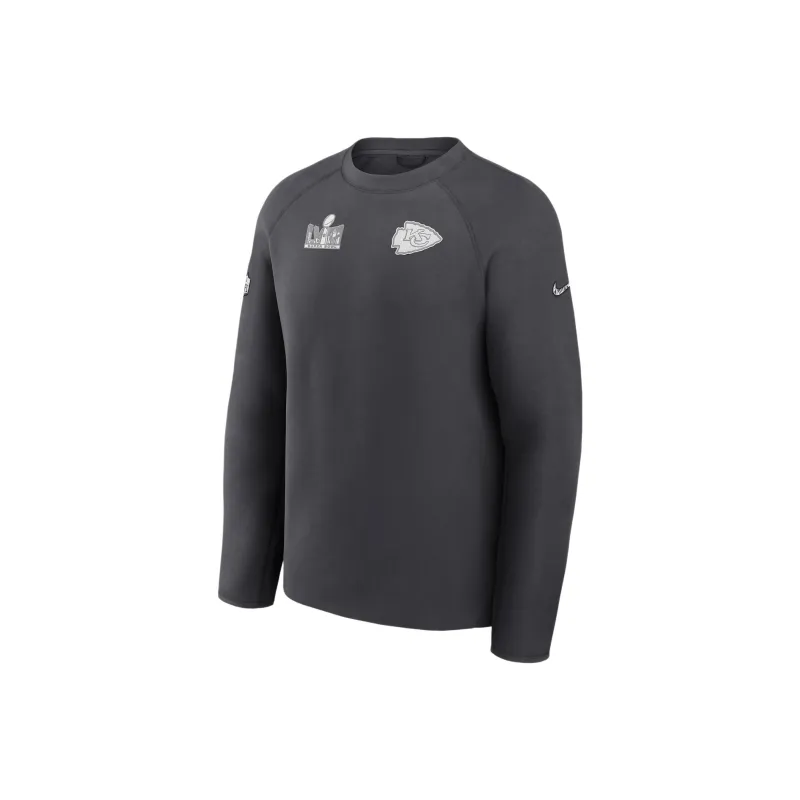 Nike NFL Pullover Crew Rugby Jerseys Kansas City Chiefs Men's Anthracite-0