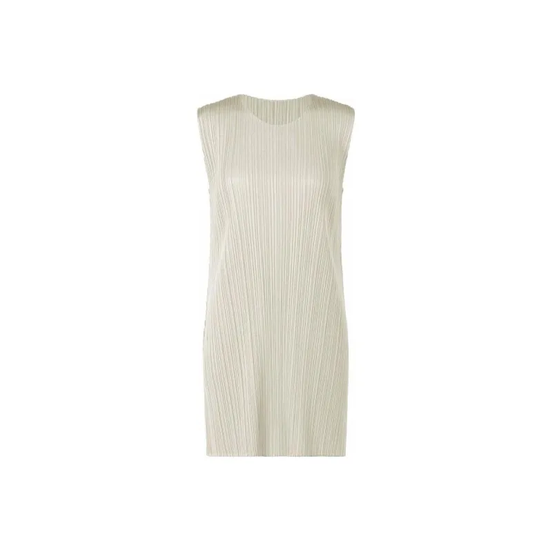 PLEATS PLEASE ISSEY MIYAKE SS22 T Shirt Women's Light Gray-0