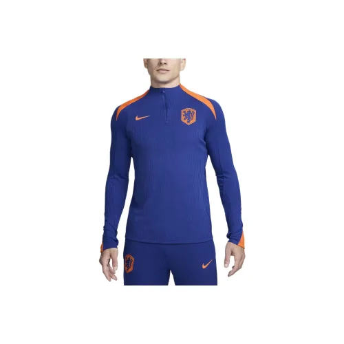 Nike Netherlands Strike Elite Soccer Jerseys Men's Dark Royal Blue/Safety Orange/Safety Orange