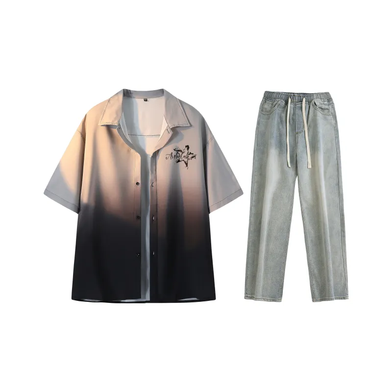 A.X.S.K Shirt Matching Set Unisex-48