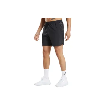 GYMSHARK SPORT STRIPE 7' SHORTS Sports Shorts Men's Black
