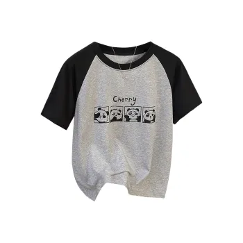 TOUCH Regular T Shirt Women's Light Gray & Black