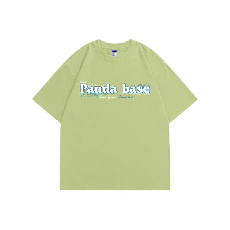 PANDA BASE Drop Shoulder Sleeve T Shirt Unisex-4