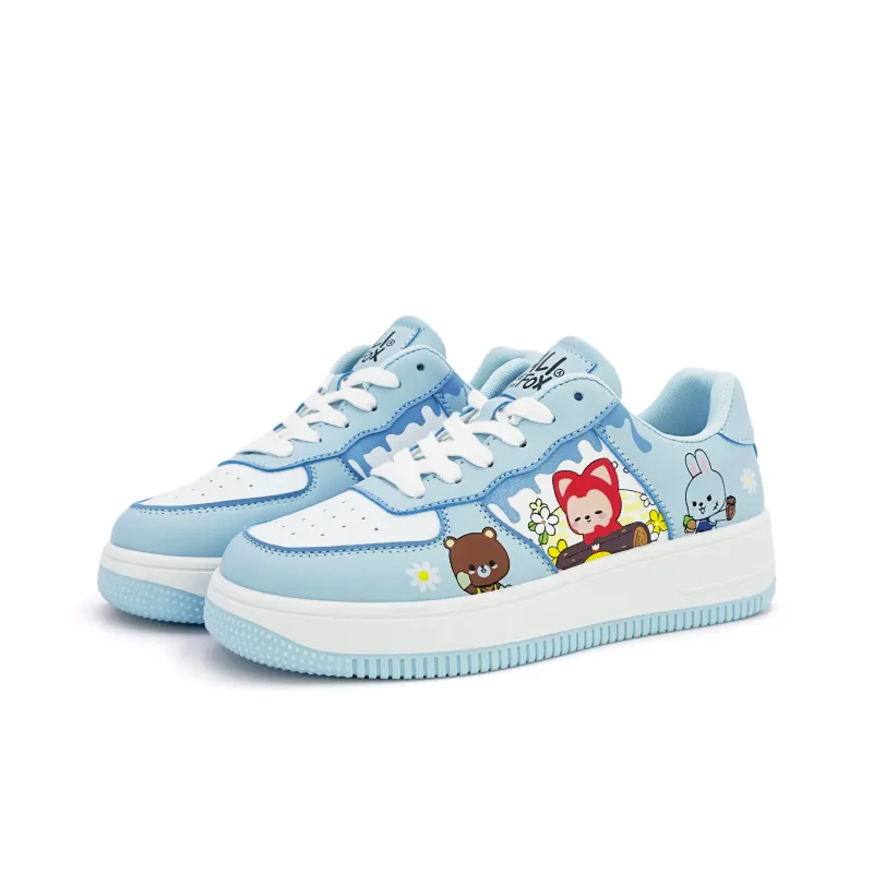 ALI THE FOX Skateboard Shoes Women's Low Top White/Blue-20