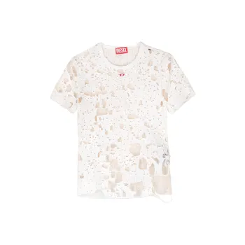DIESEL T-Uncyna Crewneck Distressed T-Shirt