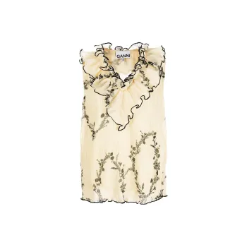 GANNI T Shirts Women's Yellow