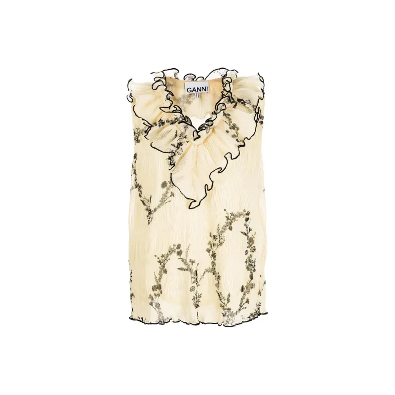 GANNI T Shirts Women's Yellow-0