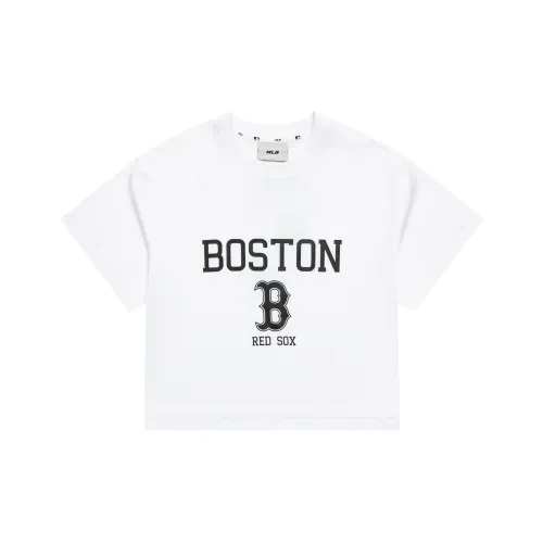 MLB College Style Series Crop Tops Women's White